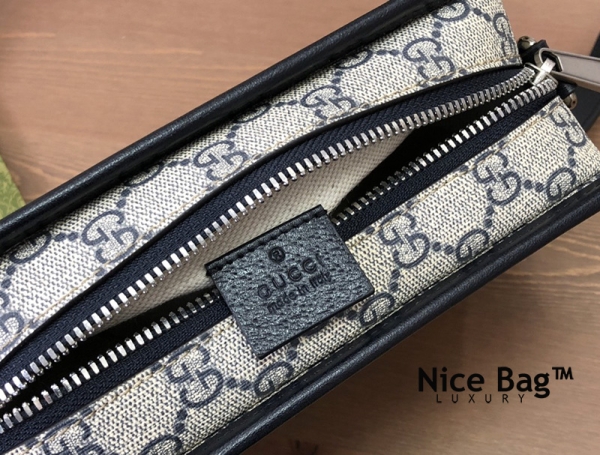 Gucci Mini Bag With Interlocking Beige Blue like authentic, cam kết chất lượng tốt nhất chuẩn 99% sử dụng chất liệu da bò nguyên bản như chính hãng, full box và phụ kiện