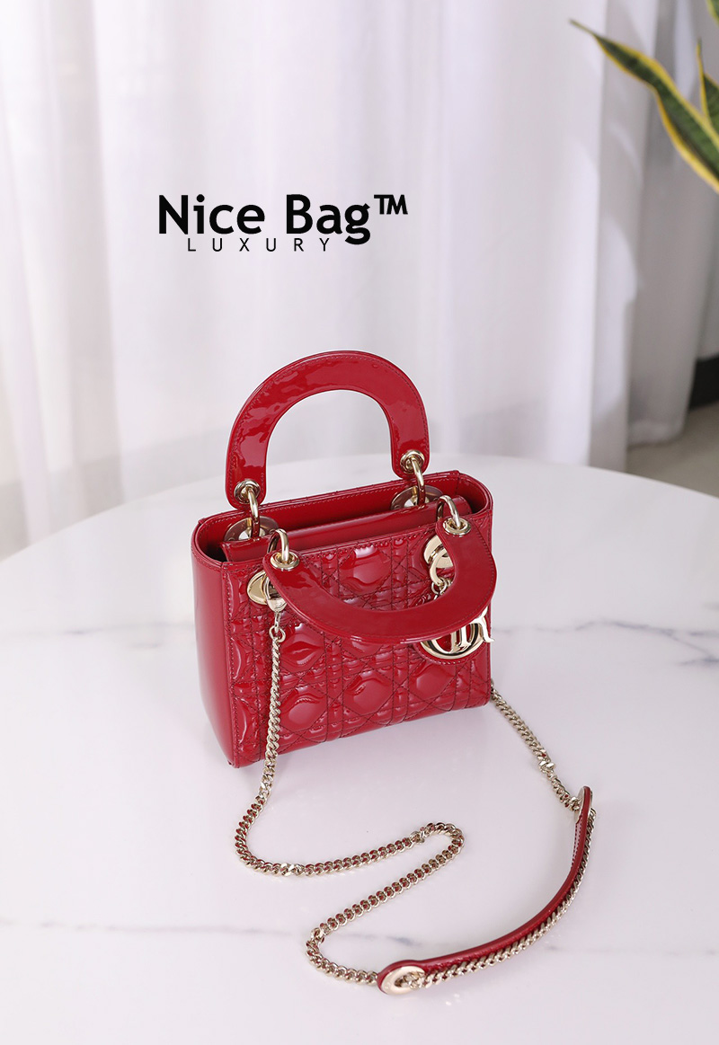 Dior Lady Mini Bag Cherry Red - Nice Bag™