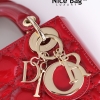 Dior Lady Mini Bag Cherry Red like authentic chuẩn 99% so với chính hãng, sử dụng chất liệu da bò nguyên bản như chính hãng, màu cherry đỏ hiệu ứng bóng, được làm thủ công 100% cam kết chất lượng, full box và phụ kiện, hỗ trợ trả góp