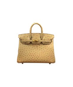 Hermes Birkin 25 Platinum Ostrich Bag Beige like authentic sử dụng chất liệu da đà điểu nhập khẩu, may hoàn toàn bằng thủ công, full box và phụ kiện, hỗ trợ trả góp bằng thẻ tín dụng, nhận ship toàn quốc