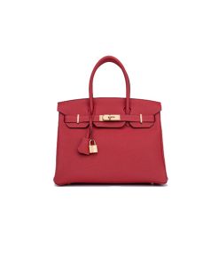 Hermes Birkin 30 In Rouge Grenat Togo Leather With Gold Hardware sử dụng chất liệu da togo nhập ý, được may thủ công 100%, cam kết chất lượng tốt nhất, chuẩn 99% so với chính hãng, bao check, full box và phụ kiện