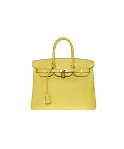 Hermes Birkin 30 Epsom Yellow sử dụng chất liệu da epsom nhập ý, được may thủ công 100%, cam kết chuẩn 99% so với chính hãng, full box và phụ kiện