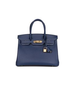 Hermes Birkin 30 Bleu Saphir Epsom Gold Hardware sử dụng chất liệu da epsom nhập ý, được may thủ công, chuẩn 99% so với chính hãng, full box và phụ kiện, hỗ trợ trả góp bằng thẻ tín dụng