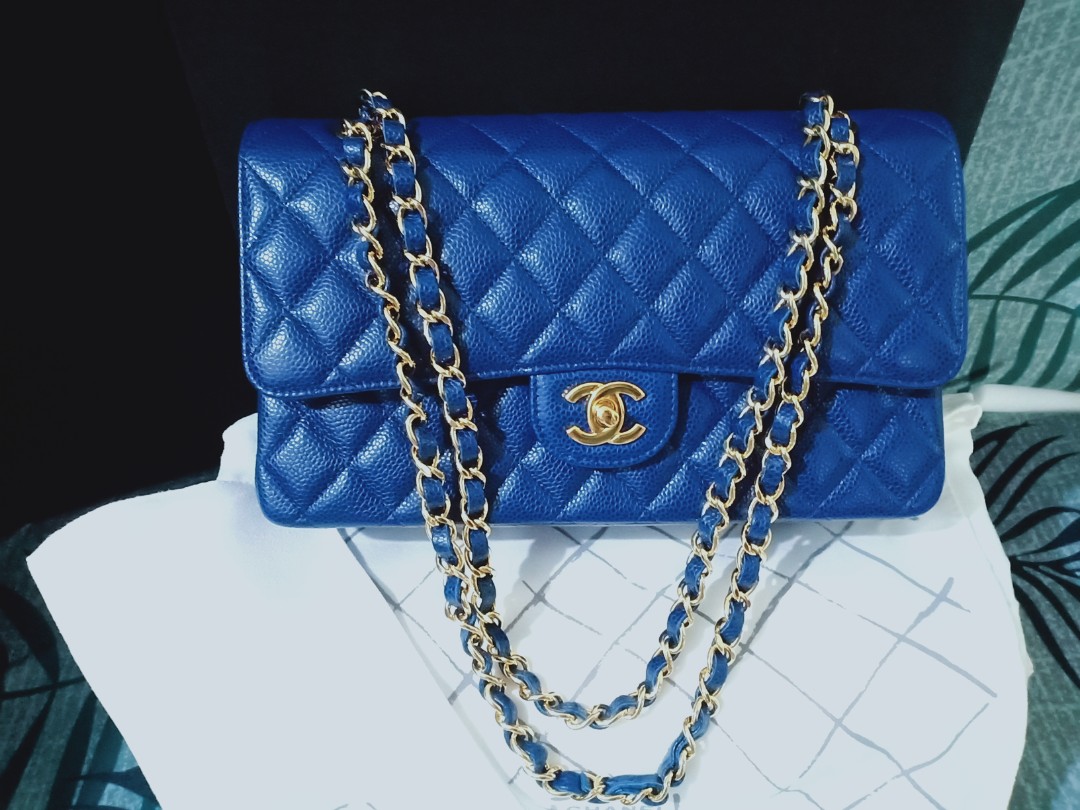 Túi Chanel Classic Flap Bag xanh dương 