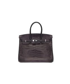 Túi Hermes Birkin 25 Black Matte Niloticus Crocodile Silver Hardware chất liệu da cá sấu bắc mỹ, được may thủ công tay 100%, sử dụng chỉ sáp của pháp, cam kết chất lượng tốt nhất chuẩn 99% so với chính hãng, dùng không ai biết, hỗ trợ trả góp bằng thẻ tín dụng