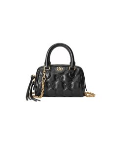 Túi Gucci GG Matelassé Leather Top Handle Bag Màu Đen 702251 UM8HG 1046 chất lượng like authentic, cam kết chất lượng tốt nhất, chuẩn 99% so với chính hãng, sử dụng chất liệu da bê, full box và phụ kiện, hỗ trợ trả góp bằng thẻ tín dụng