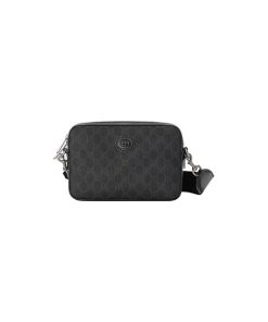 Túi Gucci Nam Crossbody Bag With Interlocking G in Black Supreme 703468 92THF 1000 chất lượng like authentic, cam kết chất lượng tốt nhất, chuẩn 99% so với chính hãng, được sửu dugnj chất liệu vải canvas kết hợp với da bò, full box và phụ kiện, hỗ trợ trả góp bằng thẻ tín dụng