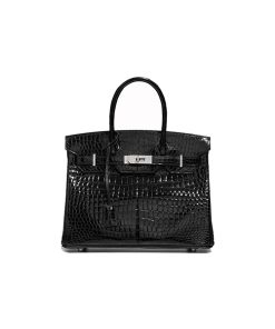 Túi Hermes Birkin 30 Porosus Crocodile Black With White Silver Hardware chất lượng like authentic, cam kết chất lượng tốt nhất, dùng không ai biết, sử dụng chất liệu da cá sấu bắc mỹ, được may thủ công bằng tay 100%, sử dụng chỉ sáp ong của pháp, full box và phụ kiện, hỗ trợ trả góp bằng thẻ tín dụng