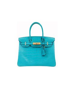 Túi Hermes Birkin 30 Turquoise Matte Crocodile Alligator Gold Hardware chất lượng like authentic, cam kết chất lượng tốt nhất, dùng không ai biết, được sử dụng chất liệu da cá sấu tự nhiên bắc mỹ, được may thủ công tay 100% sử dụng chỉ sáp của pháp, full box và phụ kiện