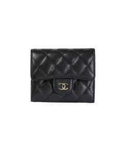 Ví Chanel Classic Small Flap Wallet Black Gold Hardware chất lượng like authentic, cam kết chất lượng tốt nhất, chuẩn 99% so với chính hãng, full box và phụ kiện, hỗ trợ trả góp bằng thẻ tín dụng