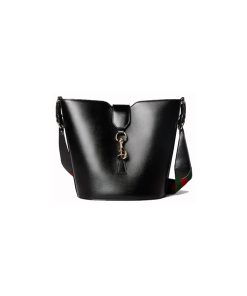 Túi Gucci Nữ Medium Bucket Shoulder Bag In Black Leather 782904 AADDY 1060 chất lượng like authentic, cam kết chất lượng tốt nhất chuẩn 99% so với chính hãng, sử dụng chất liệu da bò, full box và phụ kiện, hỗ trợ trả góp bằng thẻ tín dụng