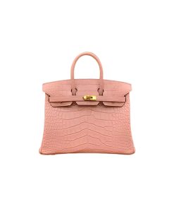 Túi Hermes Birkin 25 Crocodile Sakura Pink Gold Hardware, chất lượng like authentic, cam kết chất lượng tốt nhất, chuẩn 99% so vớ chính hãng,