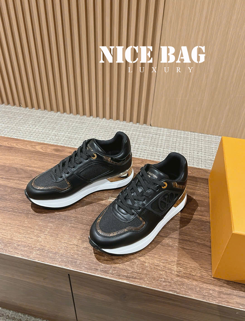 Giày LV Neo Run Away Màu Đen Monogram Canvas 1ACPAX chất lượng like authentic, chuẩn 99% so với chính hãng, full box và phụ kiện, hỗ trợ trả góp bằng thẻ tín dụng, miễn phí ship toàn quốc