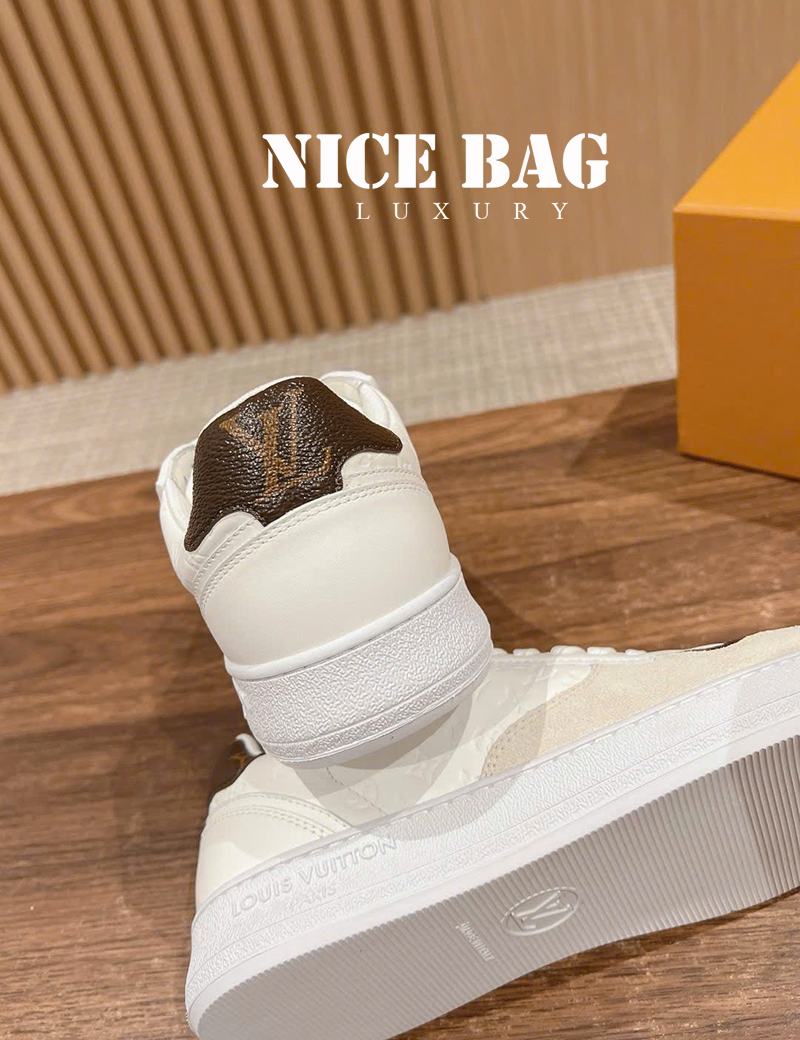 Giày LV Stadium Sneaker Trắng 1 ACUIN chất lượng like authentic, chuẩn 99% so với chính hãng, full box và phụ kiện, hỗ trợ trả góp bằng thẻ tín dụng, miễn phí ship toàn quốc