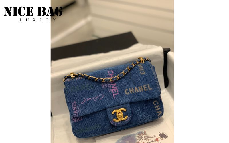 Túi Chanel 22SMini Denim Blue – Xanh Vải Denim