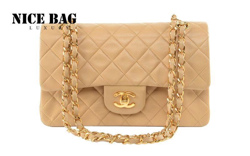 Túi Chanel Pearl Crush Mini Square Quilted Brown Lambskin Aged Gold Hardware