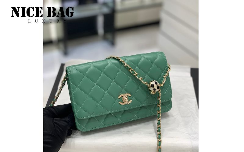 Túi Chanel WOC Caviar Mint Xanh Lá