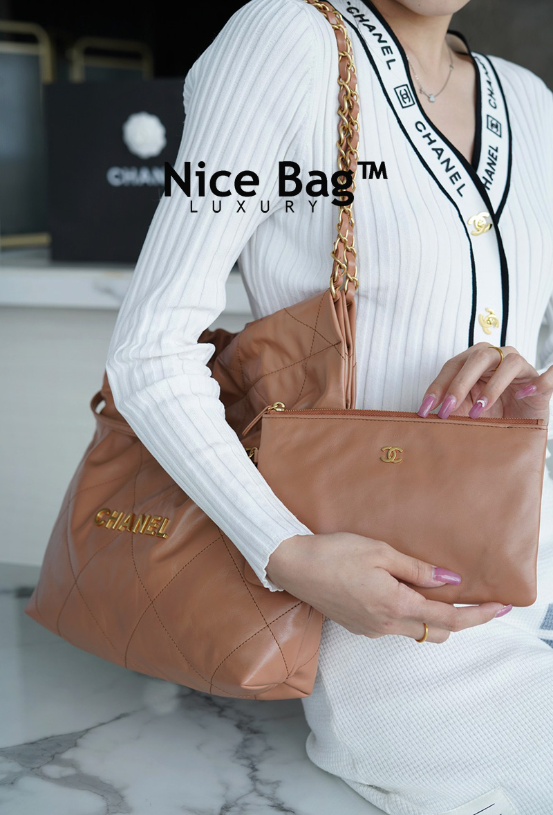  Túi Chanel 22 Handbag Camel