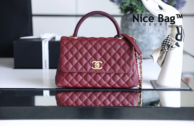 Túi Chanel Coco Bag Plum Red